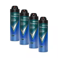 Kit 4 Desodorantes Rexona Men Aerossol Antitranspirante Active 150ml