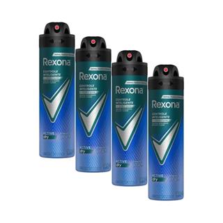 Kit 4 Desodorantes Rexona Men Aerossol Antitranspirante Active 150ml em Oferta na Shopee