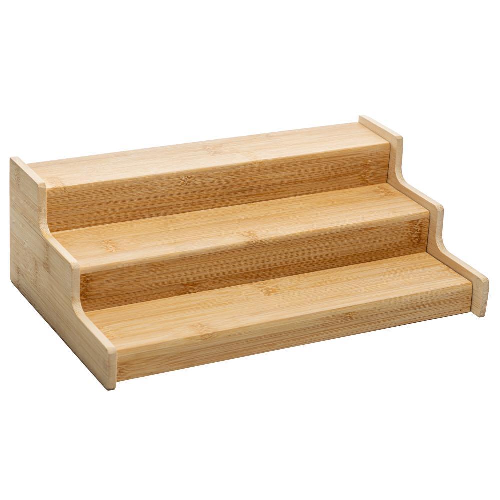 Organizador Extensível para Temperos Nature 565mm x 195mm Cozinha Armário Prateleira Casa Decoração Presente Sofisticado