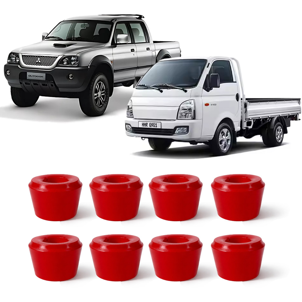 Kit Bucha PU Amortecedor Traseiro Hyundai H100 L200 Sport