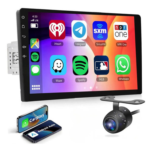 Central Multimídia Mp5 1din 9p Android Auto Carplay C/câmera Preto em Oferta na Shopee