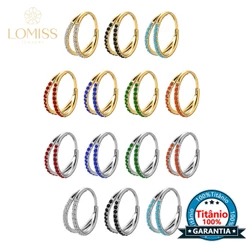 Piercing Nariz Orelha 14 Cores Titânio Zircônia Piercing Septo Conch Boca Argola Daith Earring Telinga Nostril
