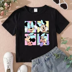 Tshirt Feminina Infantil Desenho Minni Casual Envio Imediato