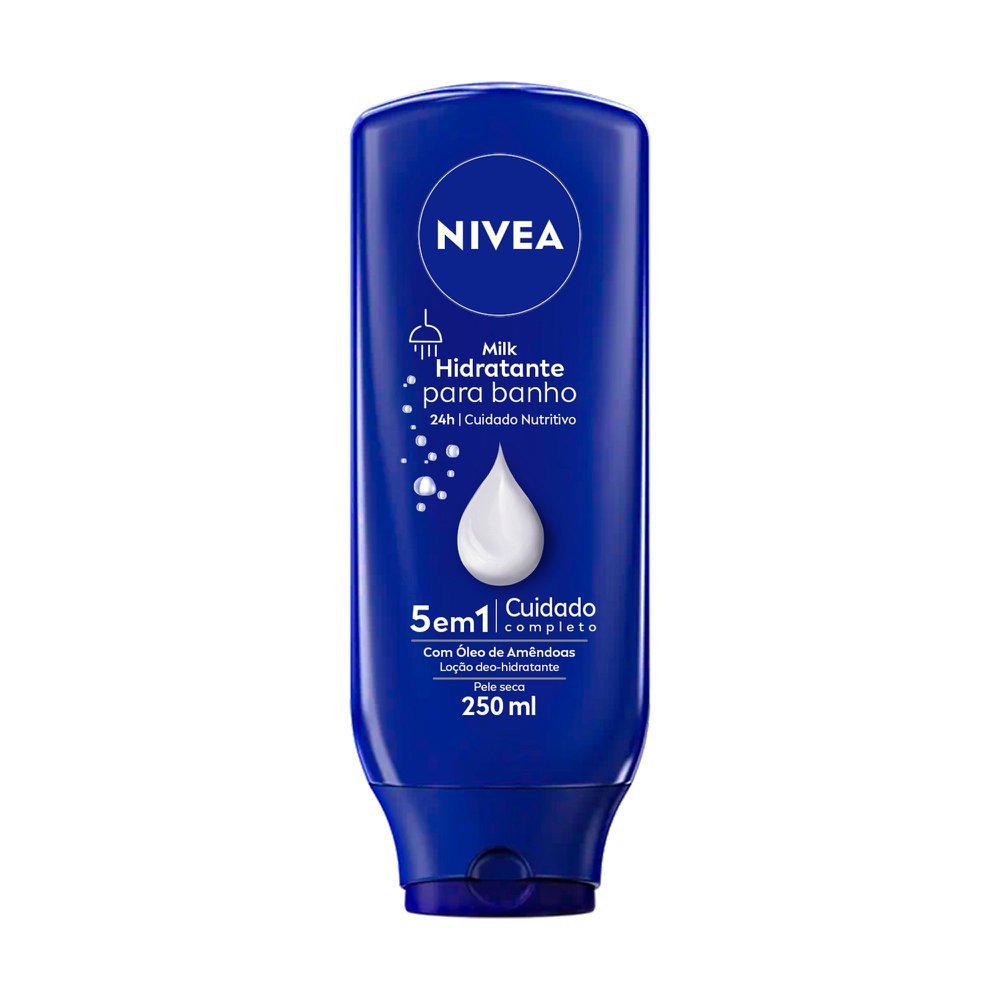 Creme Hidratante Corporal Nivea Milk Para Banho Creme Desodorante 250ml em Oferta na Shopee