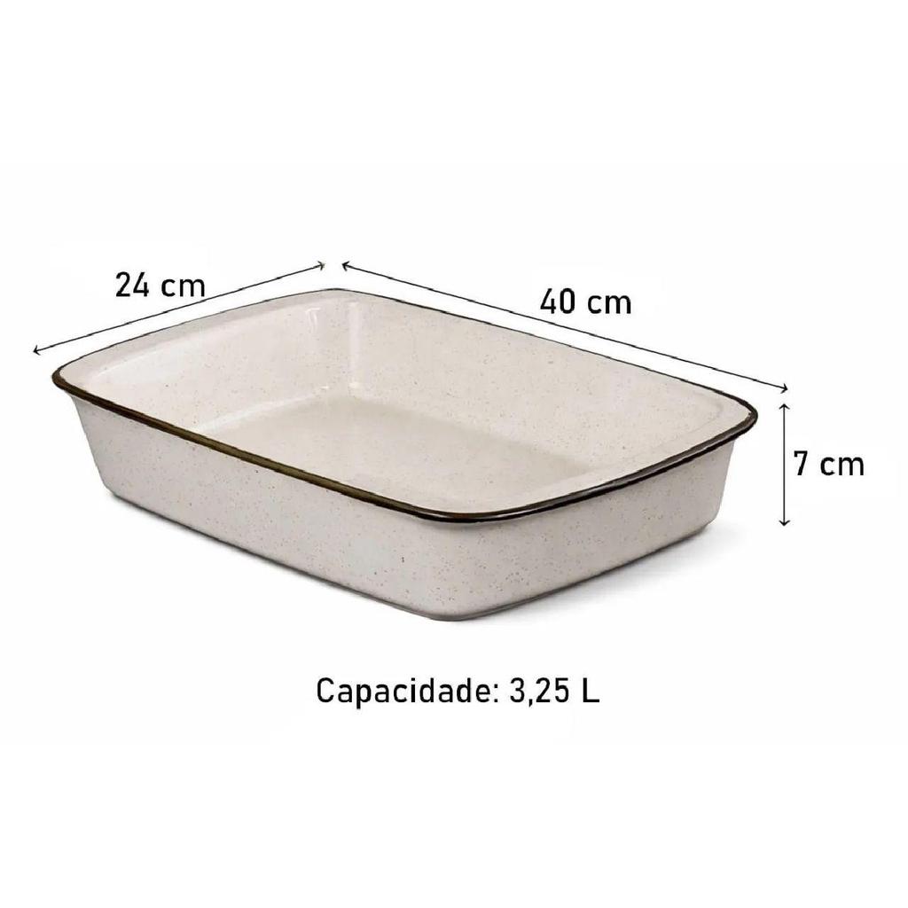 Travessa Refratária Oxford Tango Maresia  Grande (40X24X7Cm | 3,25L)