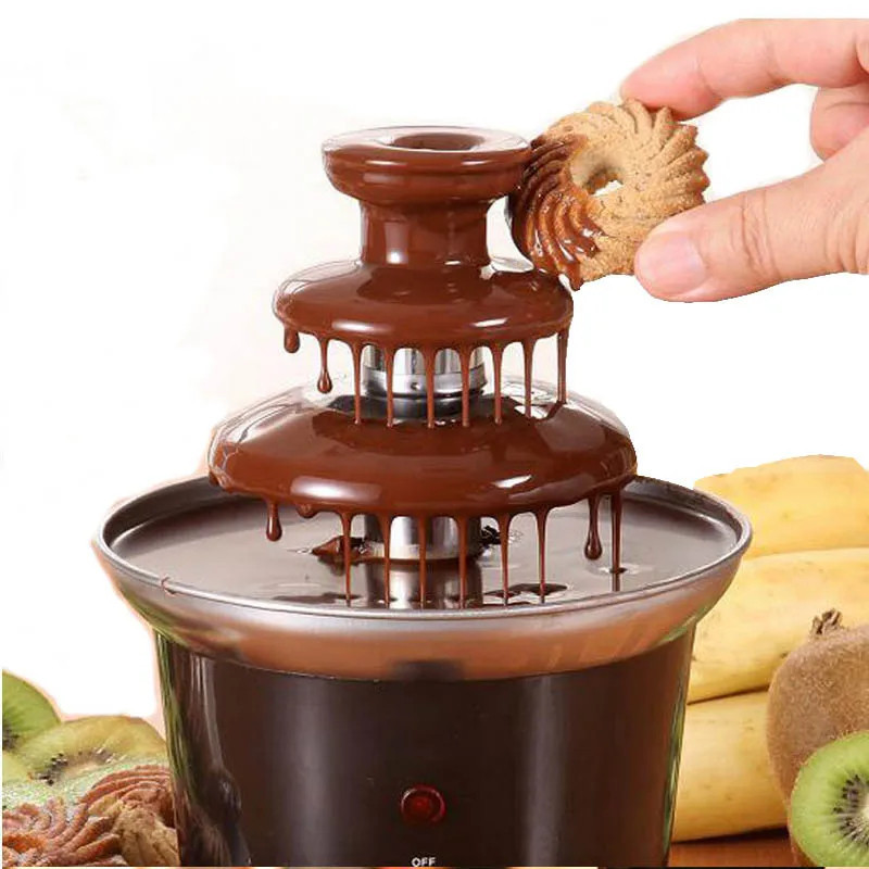 Mini Cascata de Chocolate Elétrica Fonte de Chocolate Fondue 110V Torre PREMIUM