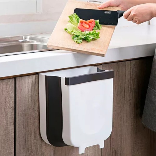 Lixeira de Pia Retrátil Dobrável Acoplável Plástico Cozinha Banheiro Escritorio Portatil Multiuso em Oferta na Shopee