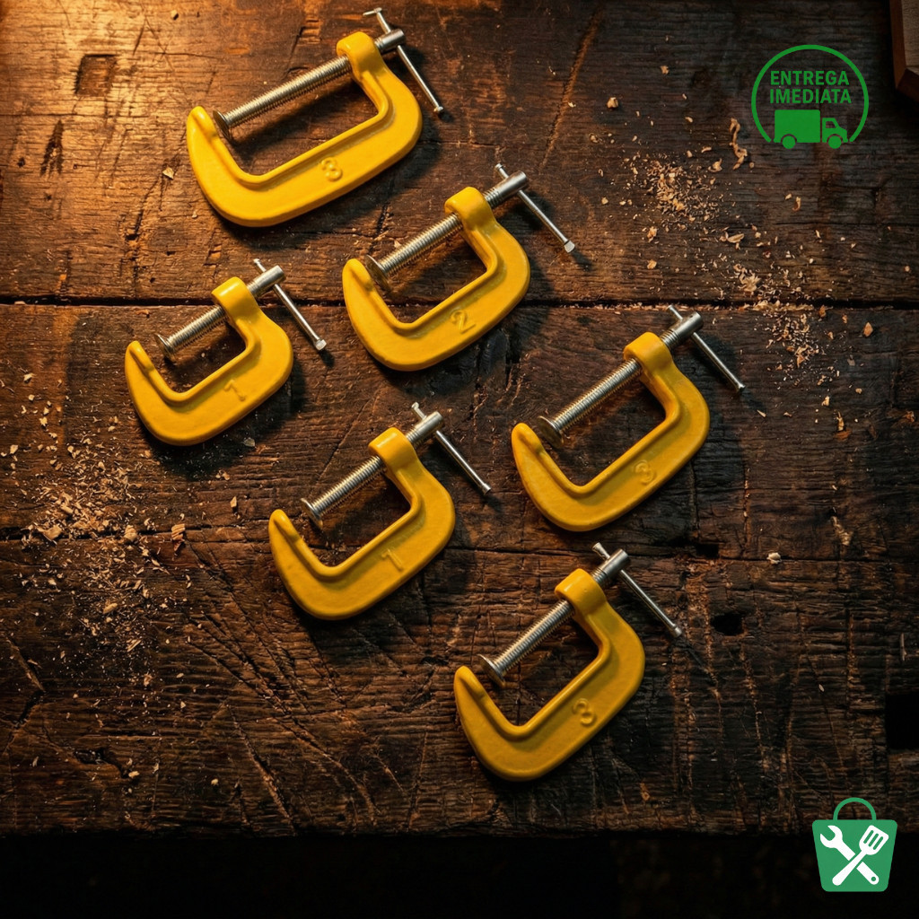 Kit 6 Grampos Sargento Mini Tipo C Marcenaria Artesanato DIY Fixação em Oferta na Shopee