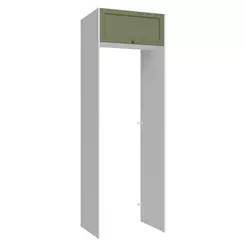 Porta-Geladeira 73 cm 1 Porta Basculante Branco/Verde Vik Madesa