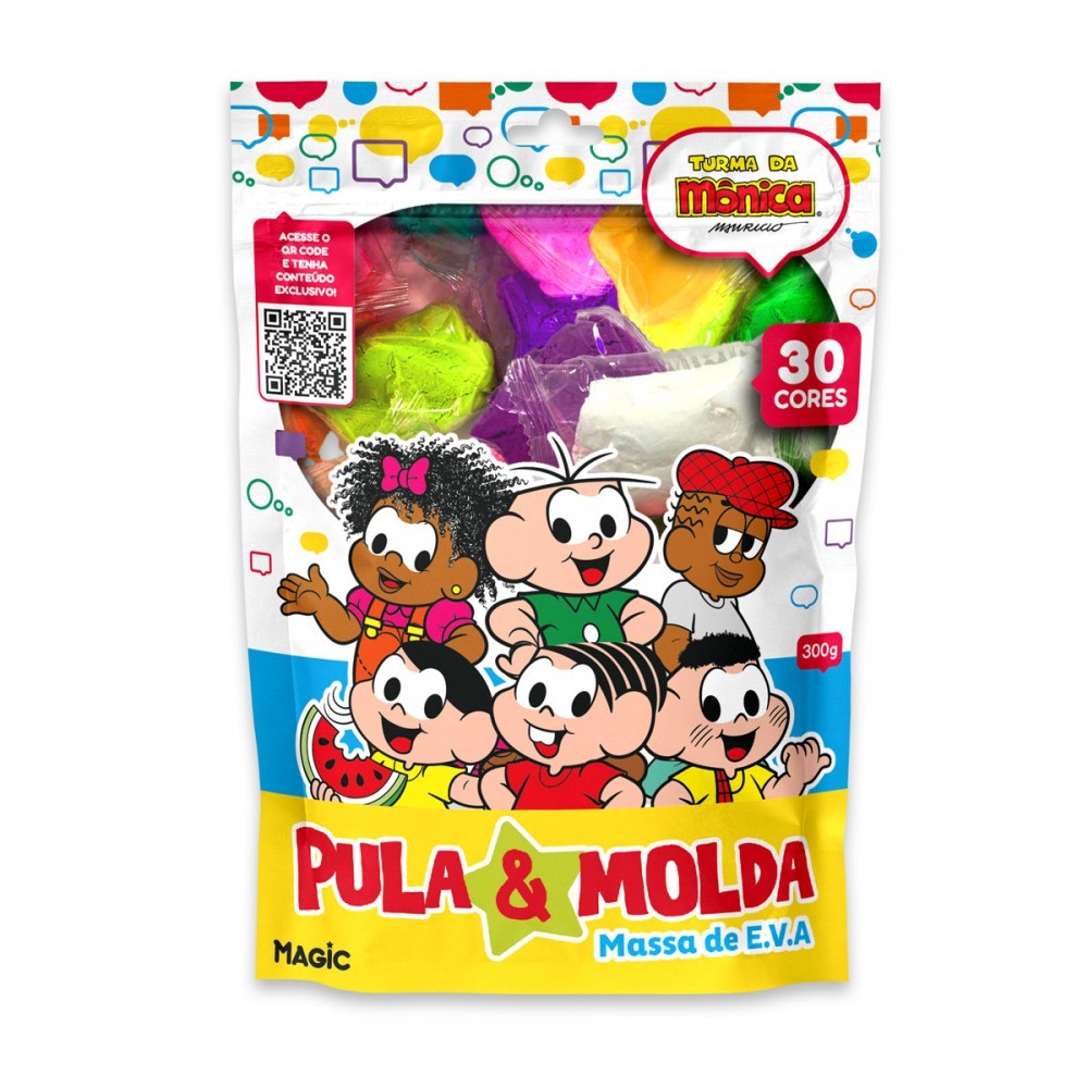 Massa de Modelar EVA Pula e Molda 300g Cores Sortidas - Turm