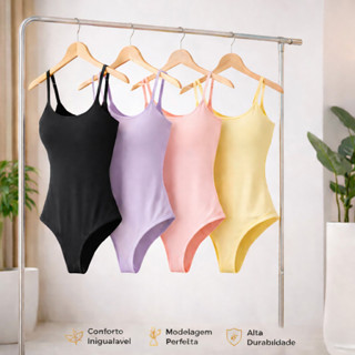 Body Regata Decote Quadrado Suplex Feminino Alça com Forro e Bojo Removível Moda Verão Praia 2026 em Oferta na Shopee