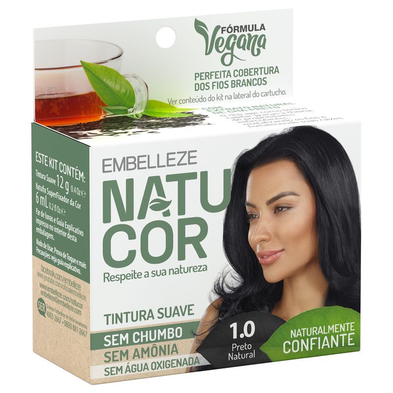 Tintura Em Pó Natucor Preto Natural 1.0