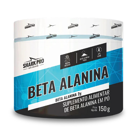 Beta Alanina Shark Pro 150g - SEM SABOR - Suplemento Pré-Treino Para Resistência e Desempenho Muscular