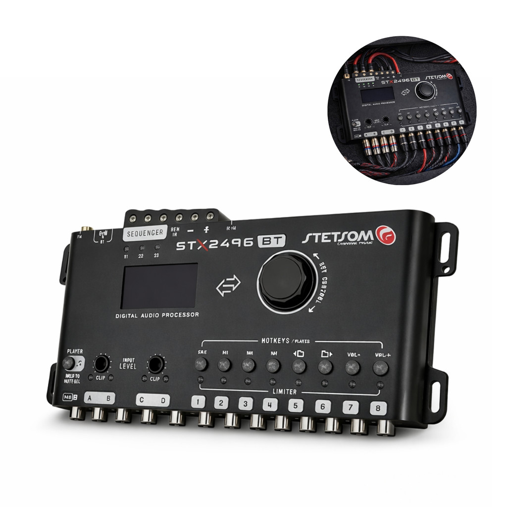 Processador de Audio Digital Equalizador Bluetooth Stetsom Stx2496bt