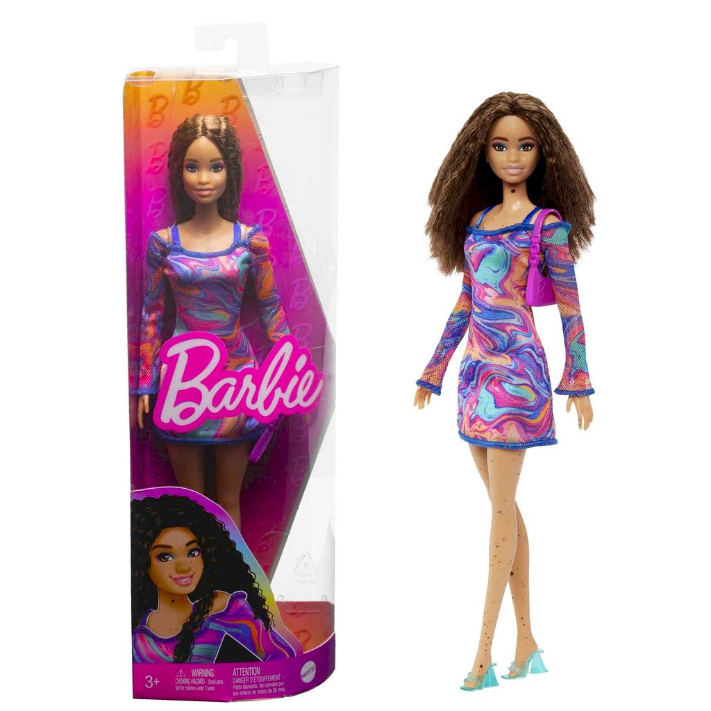 Boneca Barbie Fashionistas Cabelo Frisado e Sardas #206 - Mattel