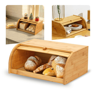 Porta Pão em Bambu Cozinha Armazenamento de Pães