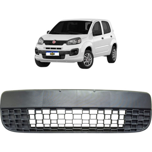 Grade Inferior Parachoque Fiat Uno Attractive 2015 2016 Preto