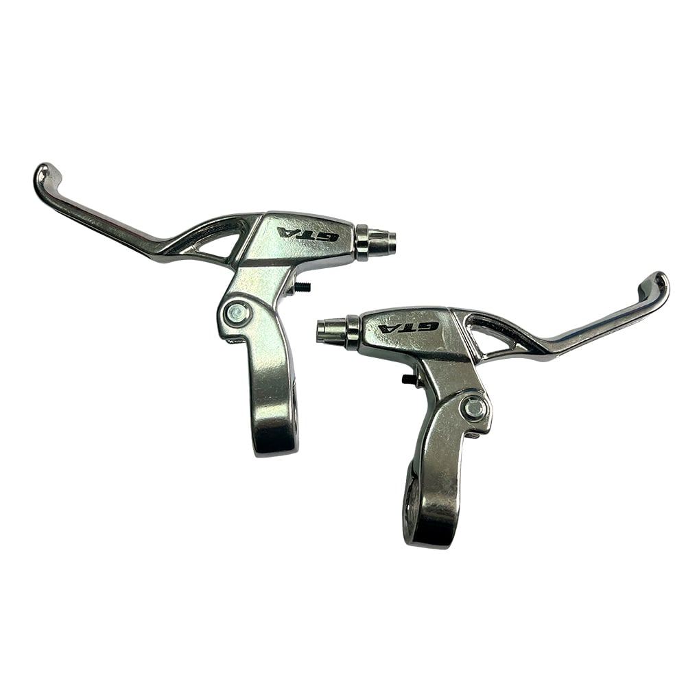 Manete Freio Cromado Bike Maçaneta V-brake Gta Alumínio Par