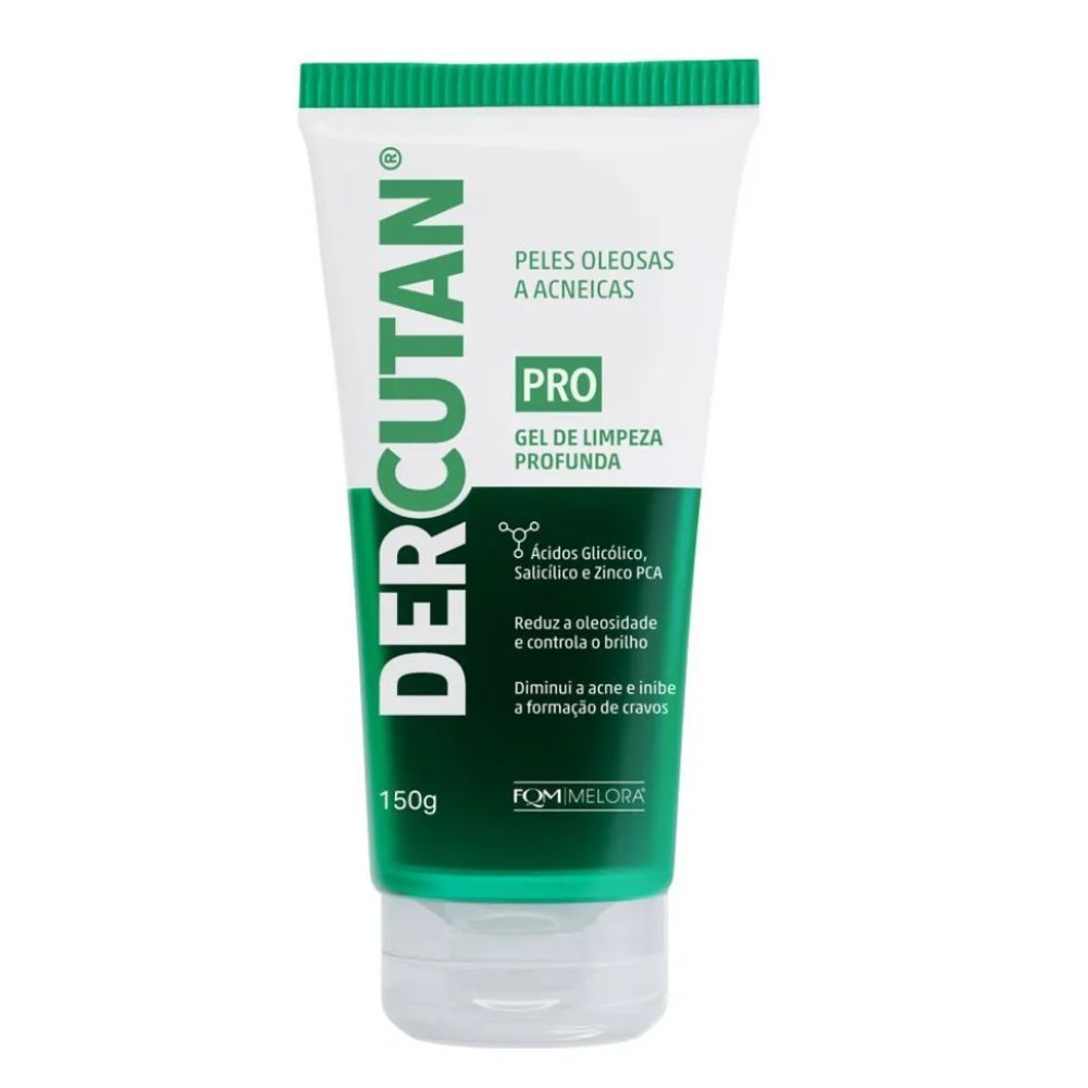 Gel De Limpeza Profunda Dercutan Pro Peles Oleosas A Acneicas 150g em Oferta na Shopee