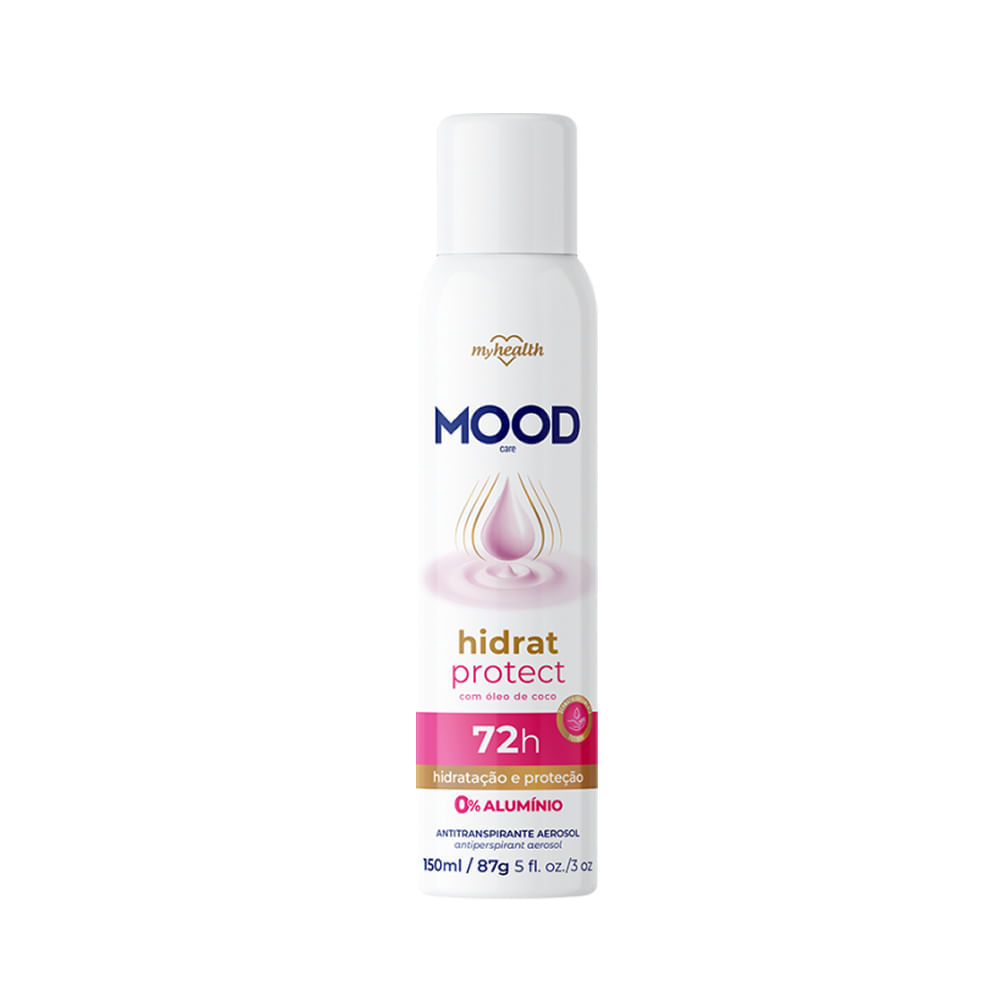 Desodorante Mood Care Hidrat Protect Aerosol Antitranspirante 0% Alumínio 72h 150ml em Oferta na Shopee