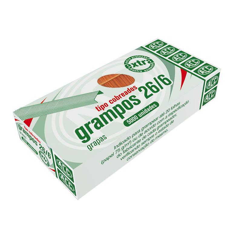 Grampo cobreado 26/6 com 5000 unidades ACC em Oferta na Shopee