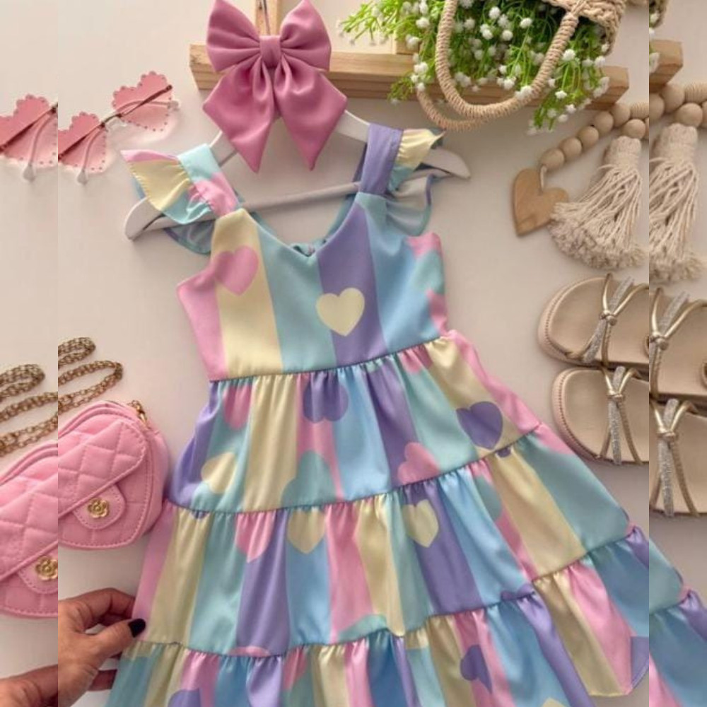 Vestido Infantil Luxo Premium Menina em Oferta na Shopee