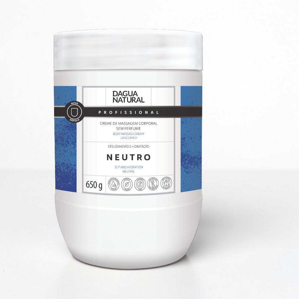 CREME MASSAGEM CORPORAL NEUTRO SEM PERFUME 650G D'ÁGUA NATURAL em Oferta na Shopee