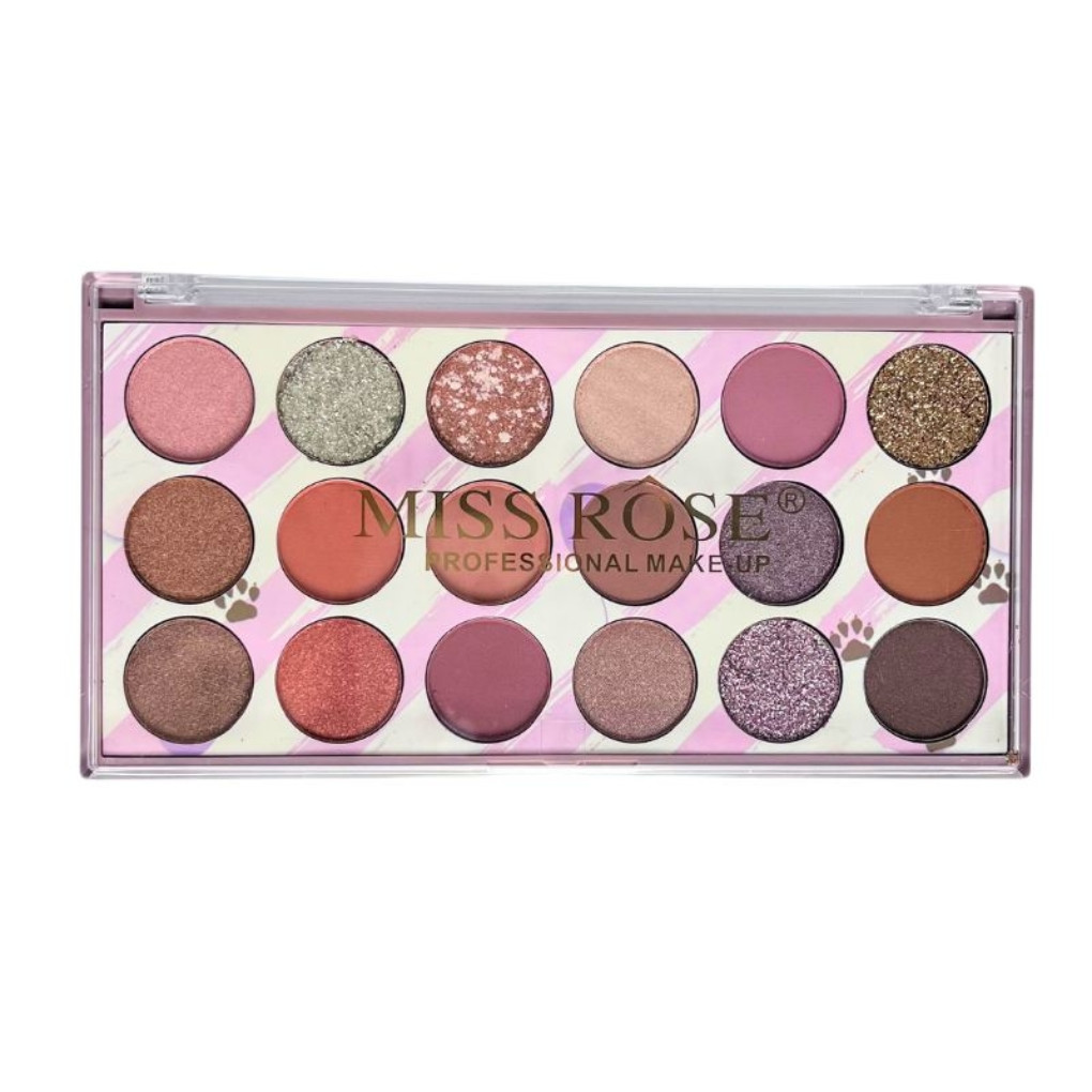 Box 12Unidades Paleta de Sombras Nude 18 Cores - Miss Rôse