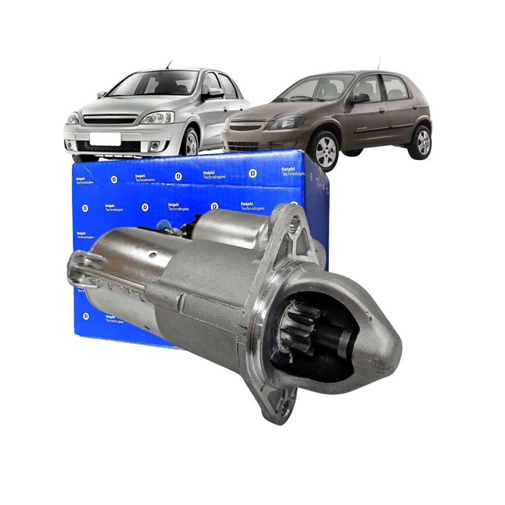 Motor Partida Arranque 12v 9 Dentes Para Chevrolet Celta Corsa 1.0 1.4 1.6 Delphi 9000981 9000081003