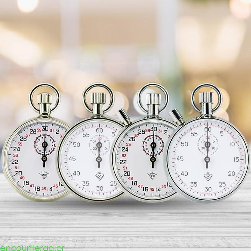 Encountera Cronômetros Mecânicos Clássicos Escala 30 60 Segundos Para Treinamento E Competições