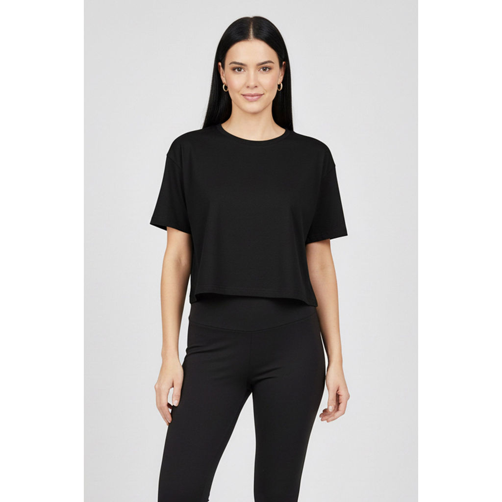 Blusa Feminina Básica Manga Curta Marialícia em Oferta na Shopee