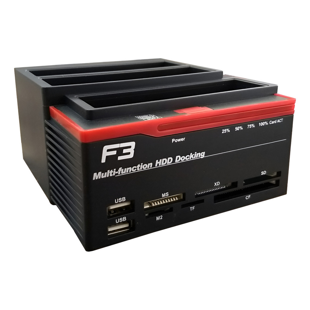 Dock Station Usb 3.0 3em1 2 Hds Sata 1 Hd Ide 2.5 3.5 Triplo