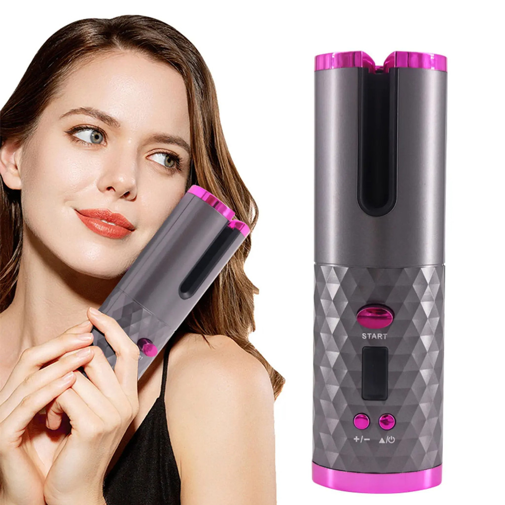 Modelador de Cachos Automático Sem Fio Recarregável USB Babyliss Portátil Profissional com LCD