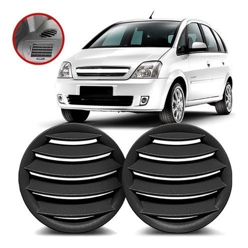 Par Difusor Superior De Ar Meriva E Vectra - Preto