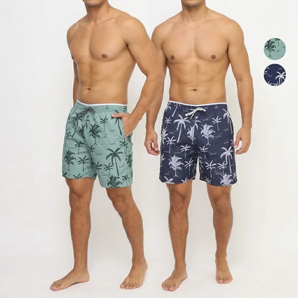 Short Tactel Kit 2 Coqueiro Masculino Moda Praia Convertavel em Oferta na Shopee