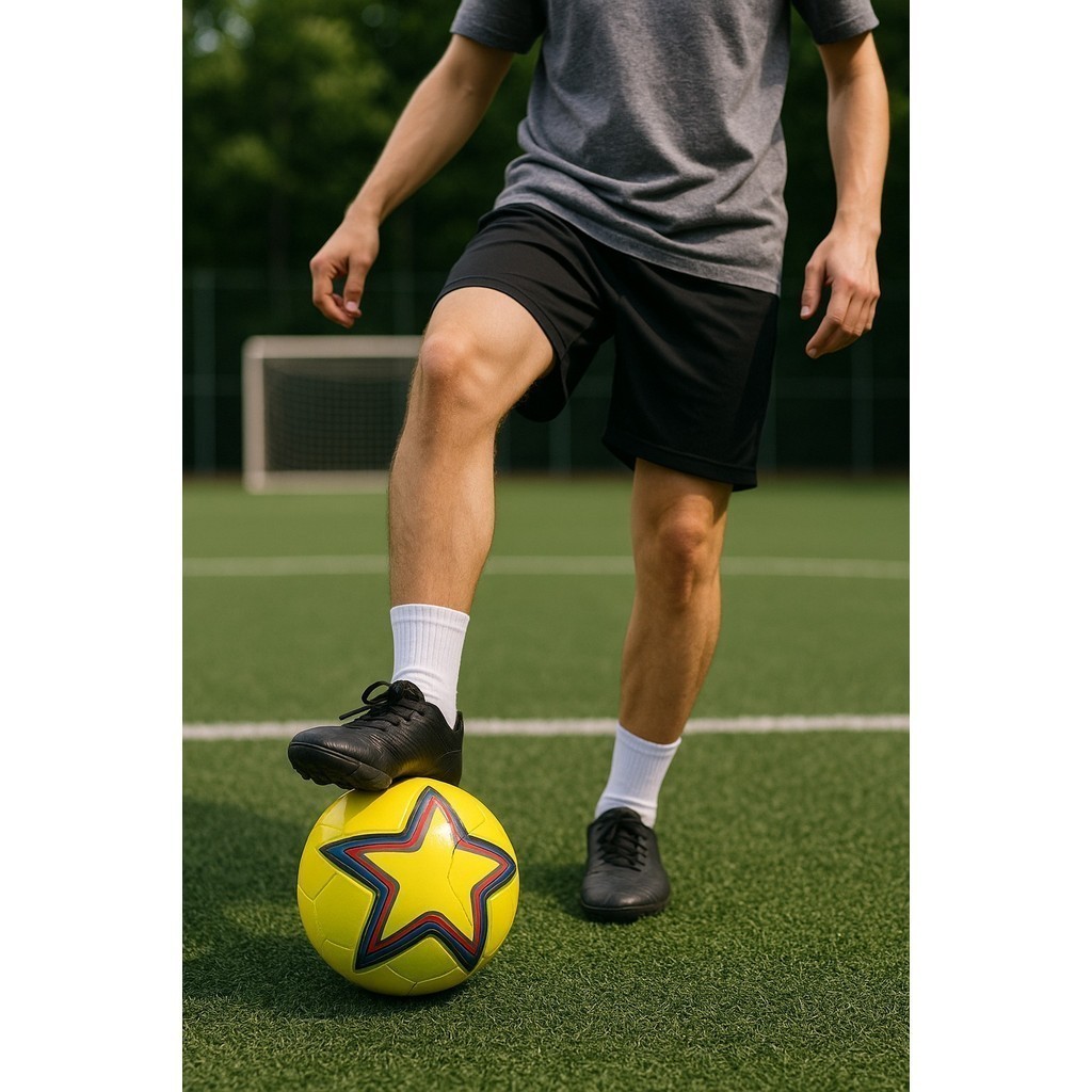 Bola Futebol Campo Couro Sintético Tamanho 5 Society Profissional Jogo Treino Esporte