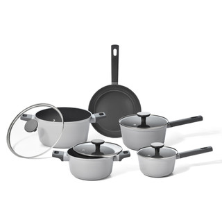 KIT 5 PANELAS DE INDUÇÃO COM ANTIADERENTE CERÂMICO MOU DE TRUFA - OIKOS