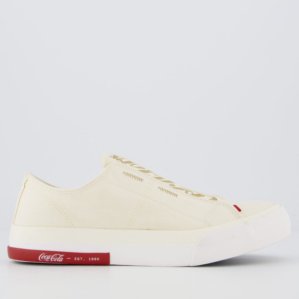Tênis Coca Cola Daytona Easy Feminino Off White e Bege em Oferta na Shopee