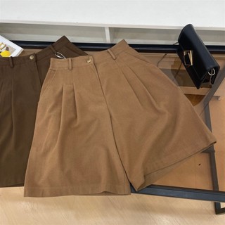 Primavera Festival entrega shorts feminino 2026 primavera cintura alta cor sólida em linha reta All-Match shorts calças 