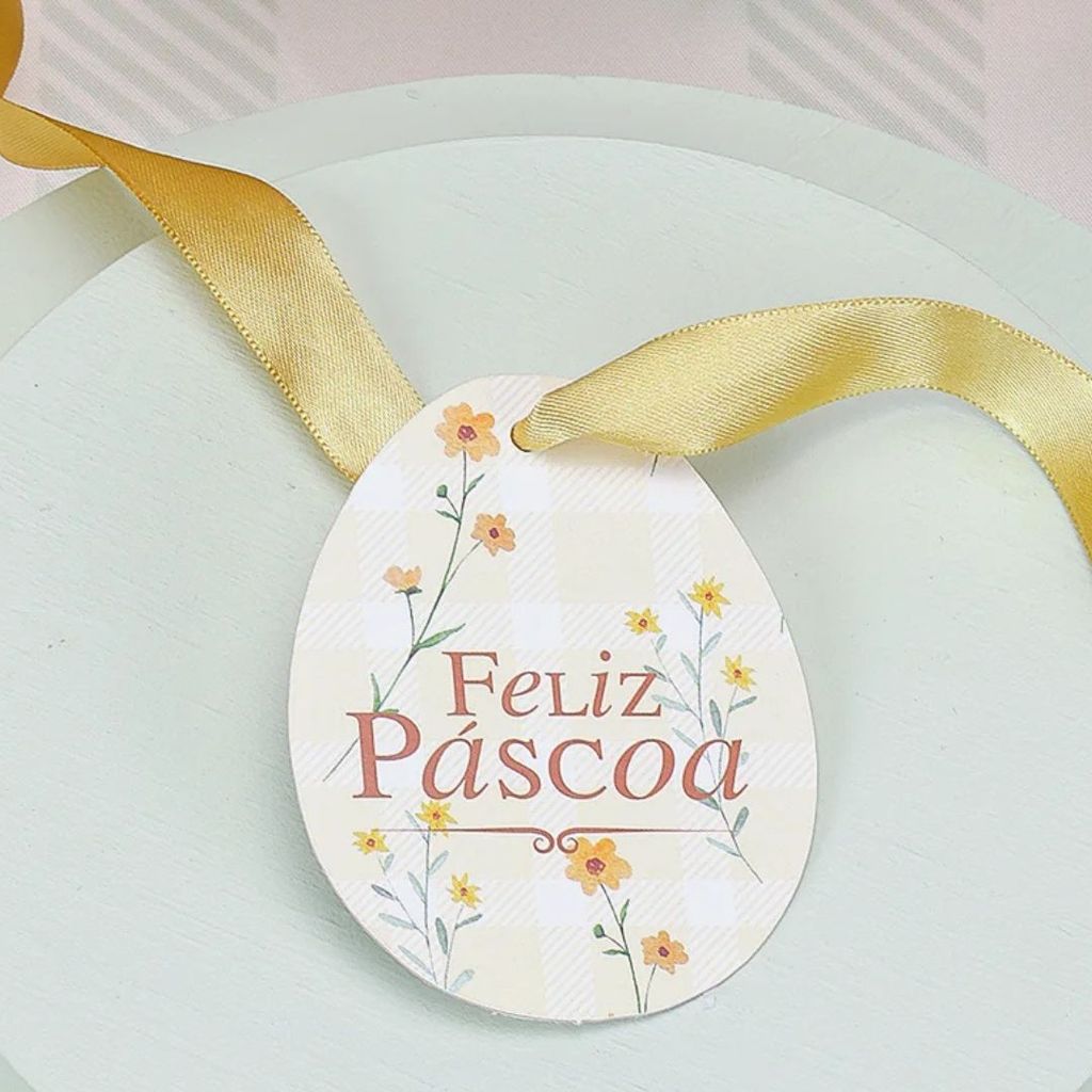 60 TAGS PÁSCOA OVAL FLORIR 5603 ( PASCOA JANGO 2026 ) em Oferta na Shopee
