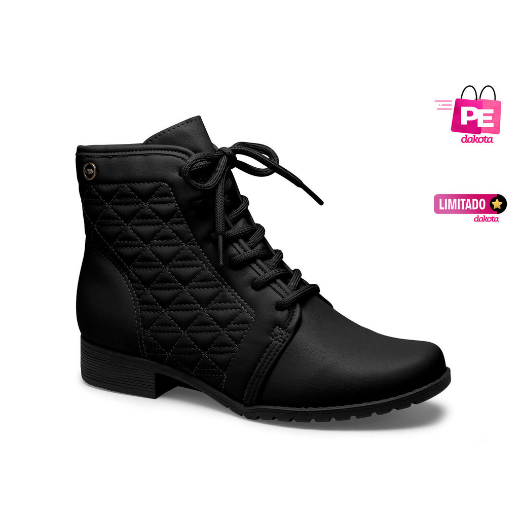 Bota Coturno Feminino Salto Baixo Dakota DA921 em Oferta na Shopee