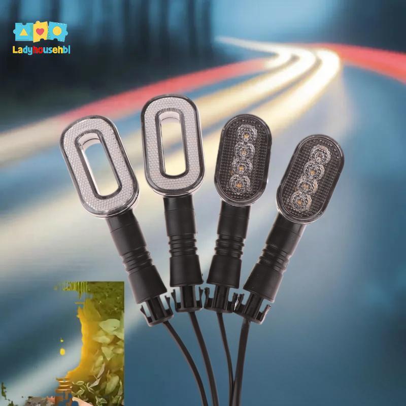 LAHG > 2 Pcs Luz Traseira De Buzina De Sinal De Volta De Bicicleta 36V/48V/60V/72V Lâmpada De Advertência De Ao Ar Livre