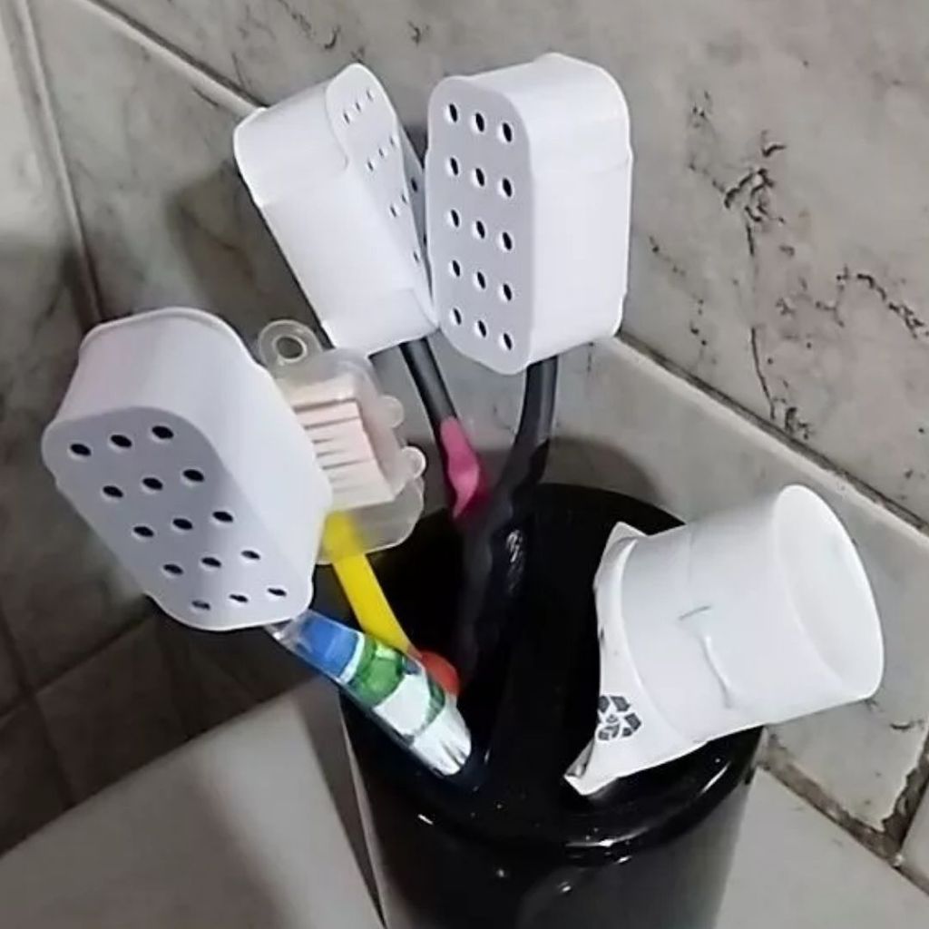 Kit Capa Protetora para Escova de Dentes com Impressão 3D