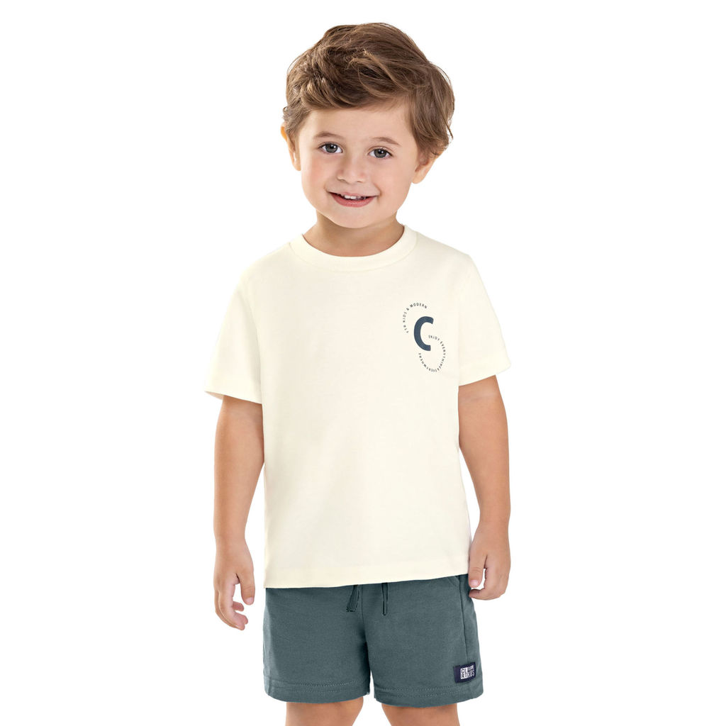 Conjunto Infantil Menino Urban Relevo Colorittá Bege em Oferta na Shopee