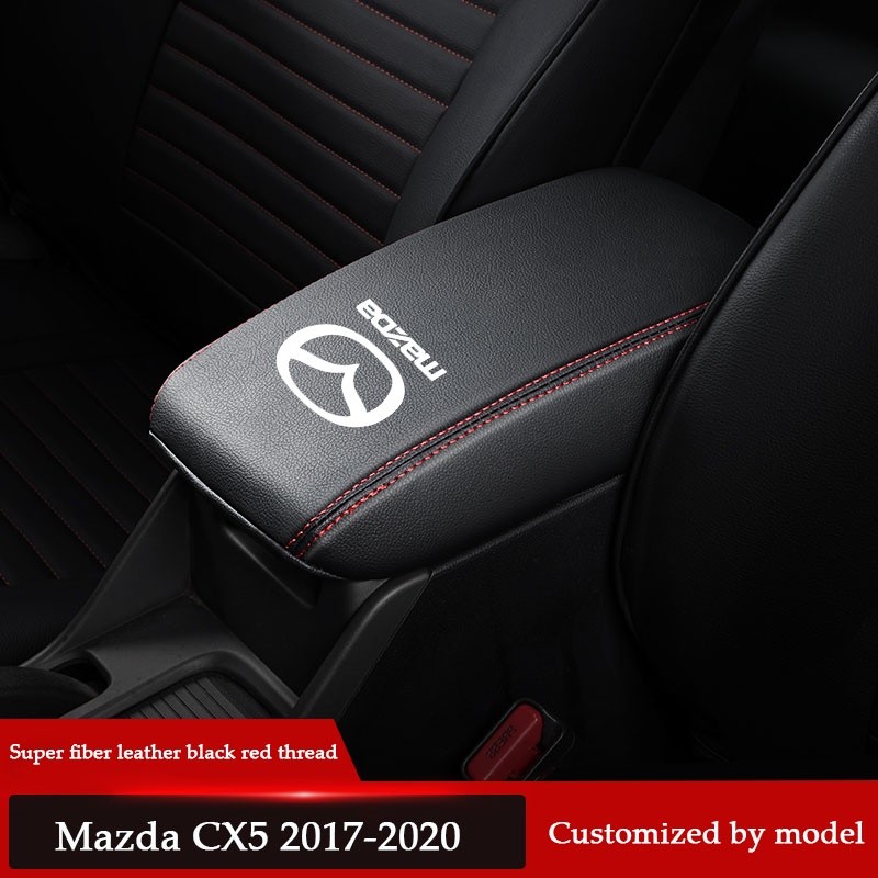 Para 2017-2020 Mazda CX-5 CX5 Apoio De Braço Console Almofada Capa Caixa Suporte Superior Esteira Forro Estilo Do Carro