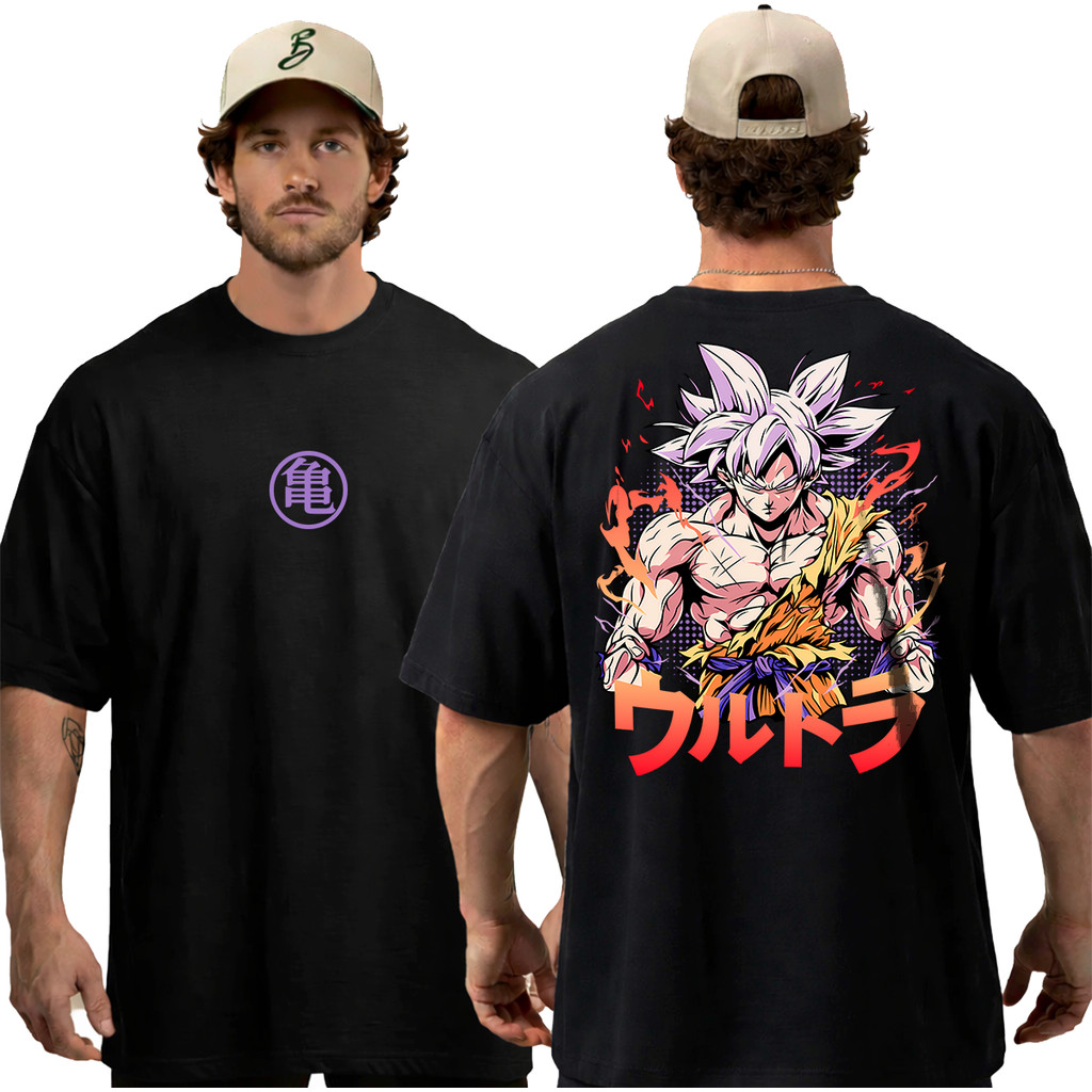 Camiseta Oversized Goku Supremo para Academia Musculação Streetwear 100% Algodão