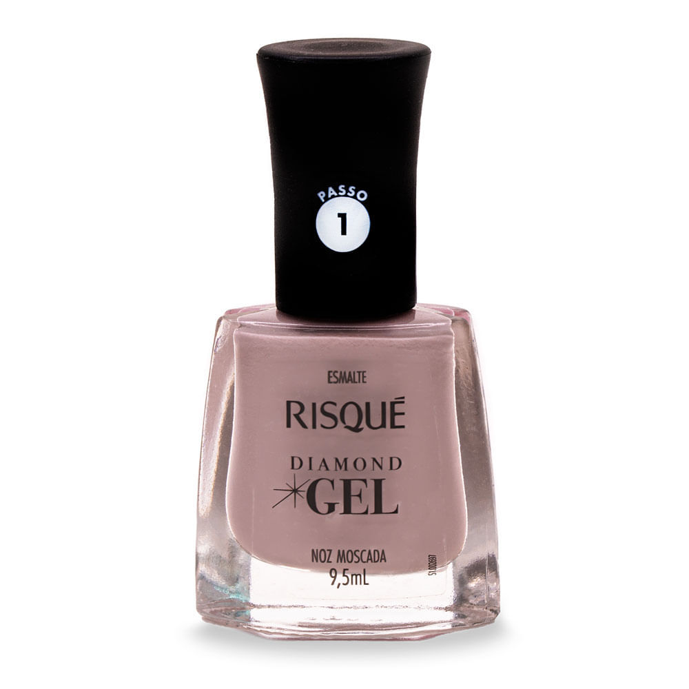 Esmalte Risqué Diamond Gel Cor Noz Moscada 9,5ml