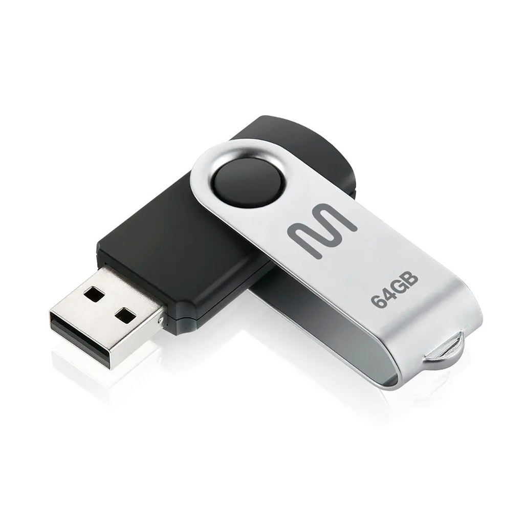 PEN DRIVE MULTI TWIST USB.2.0 64GB PRETO PD590