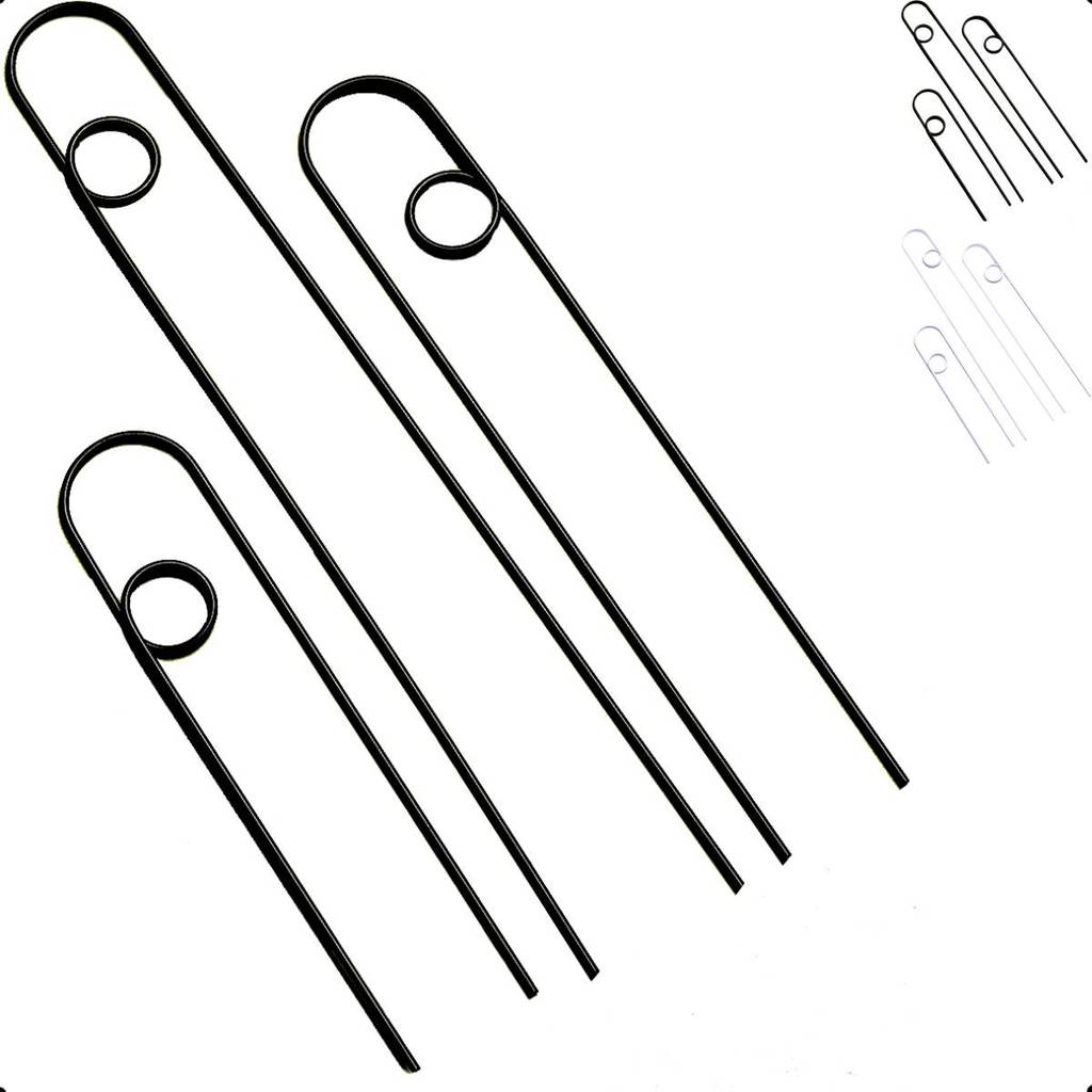 Kit 3 Tutor Suporte Haste Raiz Clips Apoio Escora Estaca Ferro para Vaso Planta Folhagem Trepadeira
