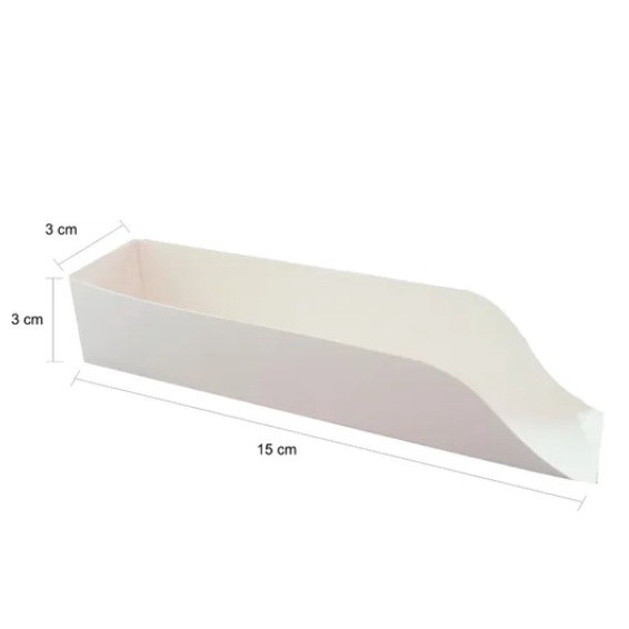 Embalagem Churros Branca TAM (15x3x3cm) 100 unid